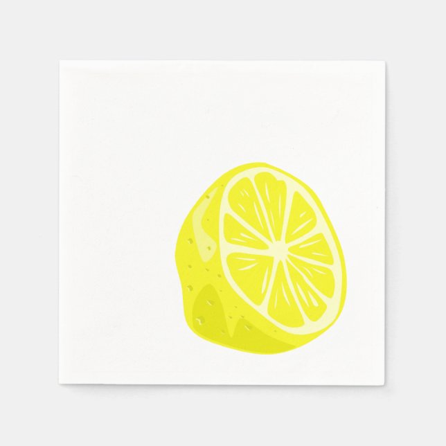 Lemon Half Cocktail Napkins (Front)