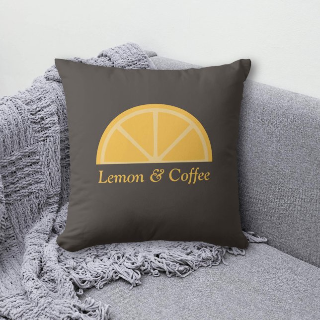 Lemon Half-Slice  Throw Pillow (Lemon Half-Slice Pillow)