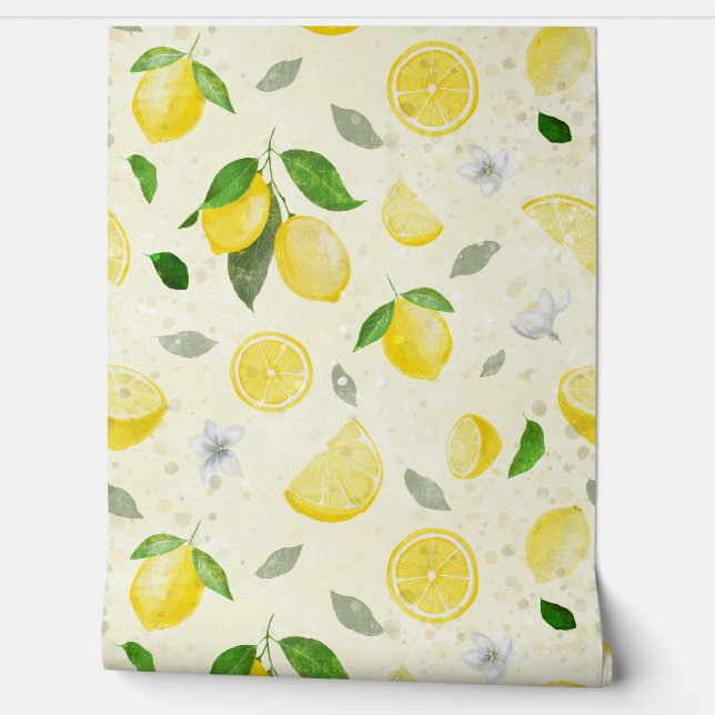 Lemon happy cheerful wallpaper rolls wallpaper  (Unrolling)