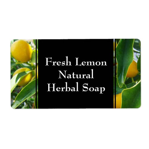 Lemon Herbal Garden Herb Custom Label
