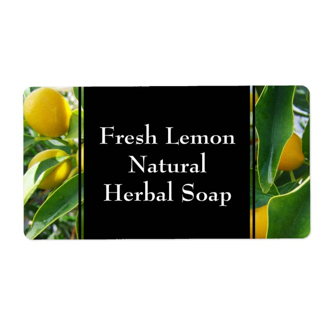 Lemon Herbal Garden Herb Custom Label (Front)