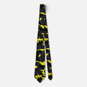 Lemon Highlights Camo Neck Tie