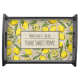 Lemon Home Sweet Home Serving Tray
