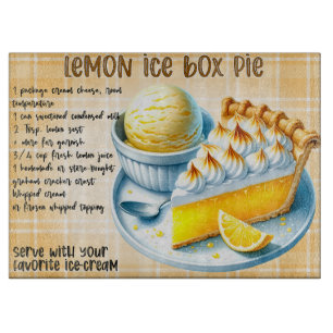 Lemon Ice Box Pie Recipe Cutting Board