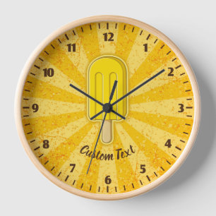 Lemon Ice Cream Stick Clock