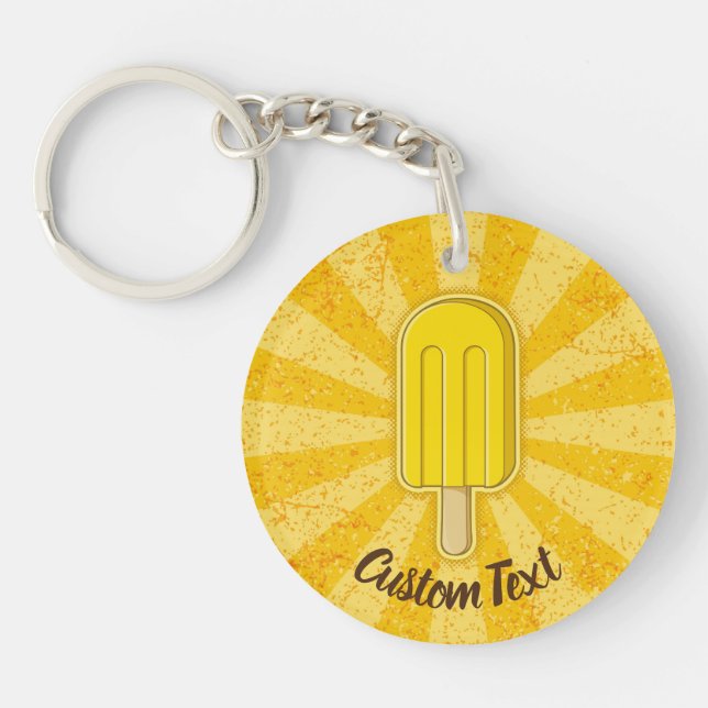 Lemon Ice Cream Stick Keychain (Front)