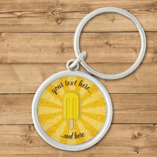Lemon Ice Cream Stick Keychain