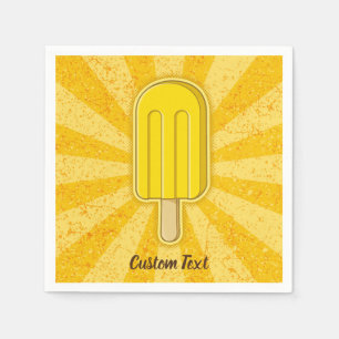 Lemon Ice Cream Stick Napkins
