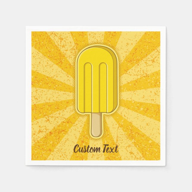 Lemon Ice Cream Stick Napkins (Front)