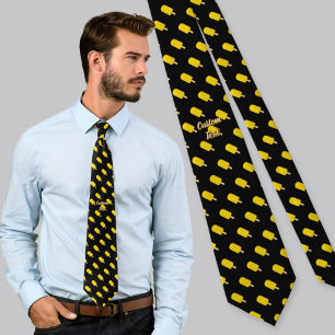 Lemon Ice Cream Stick Neck Tie
