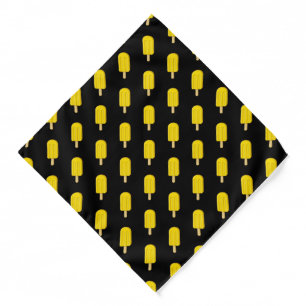 Lemon Ice Cream Stick Pattern Bandana