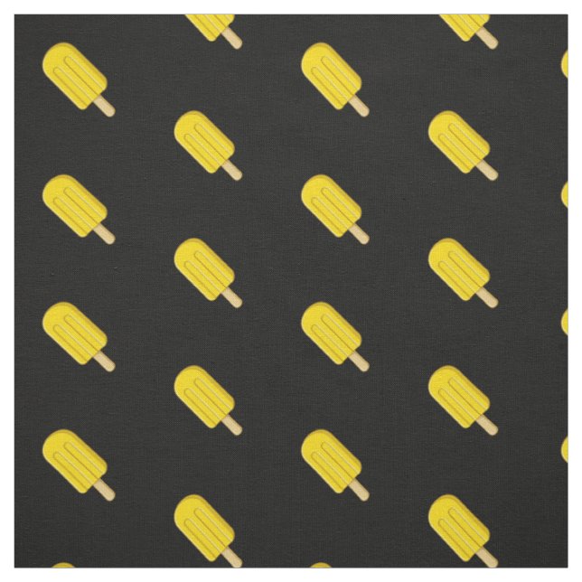 Lemon Ice Cream Stick Pattern Fabric (Swatch)