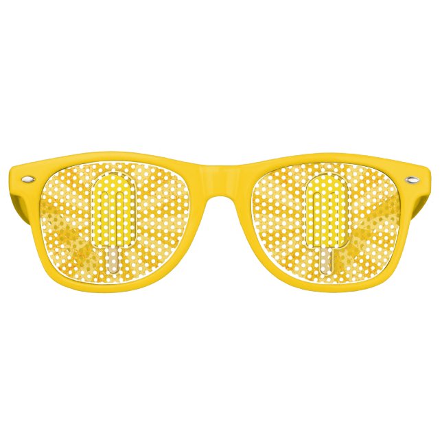 Lemon Ice Cream Stick Retro Sunglasses (Front)
