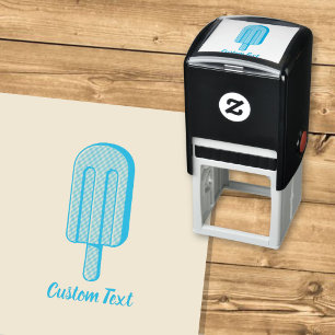 Lemon Ice Cream Stick Self-inking Stamp