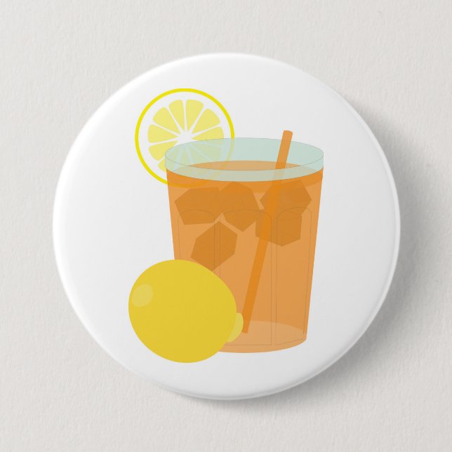 Lemon Iced Tea Button (Front)
