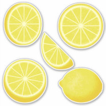 Lemon Icon Set Stickers