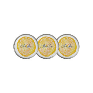 Lemon Illustrated Golf Ball Marker