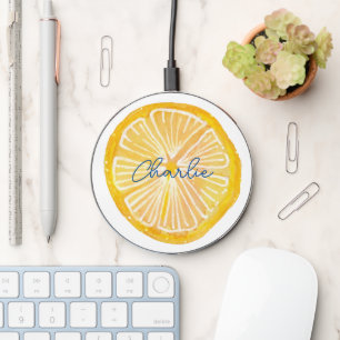 Lemon Illustrated Wireless Charger