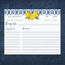 Lemon Italian Blue Tile Bridal Shower Recipe Card