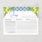 Lemon Italian Blue Tile Bridal Shower Recipe Card