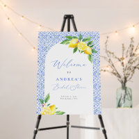 Lemon Italian Blue Tile Positano Bridal Shower