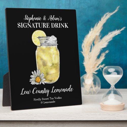 Lemon Jar Drink  PERSONALIZE this Signature Drink Plaque