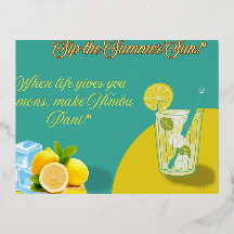 Lemon juice card