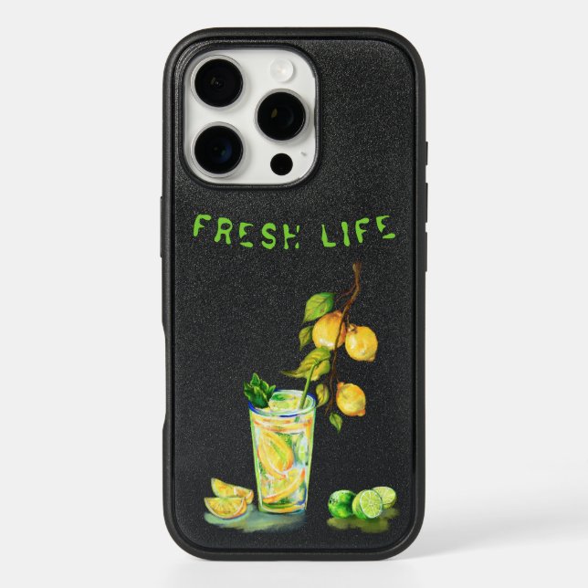 Lemon Juice Cool Drink iPhone Case (Back)