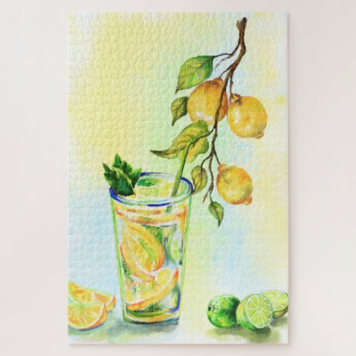 Lemon Juice Cool Drink Lemonade Jigsaw Puzzle