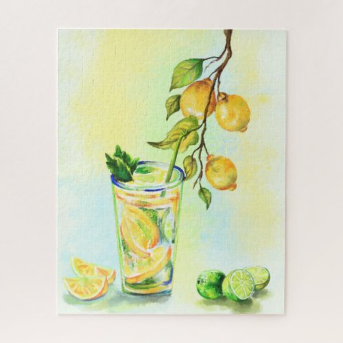 Lemon Juice Cool Drink Lemonade Jigsaw Puzzle Gift