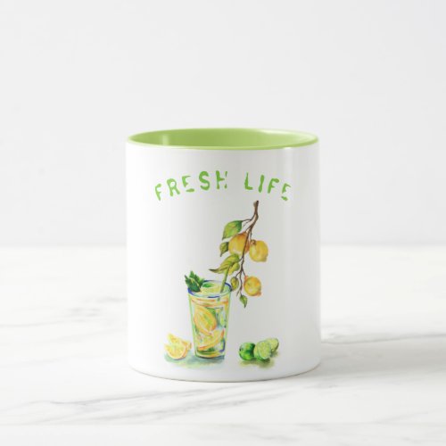 Lemon Juice Cool Drink Lemonade Mug Custom Text