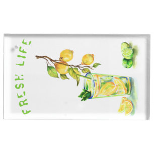 Lemon Juice Cool Drink Party Place Card Holder