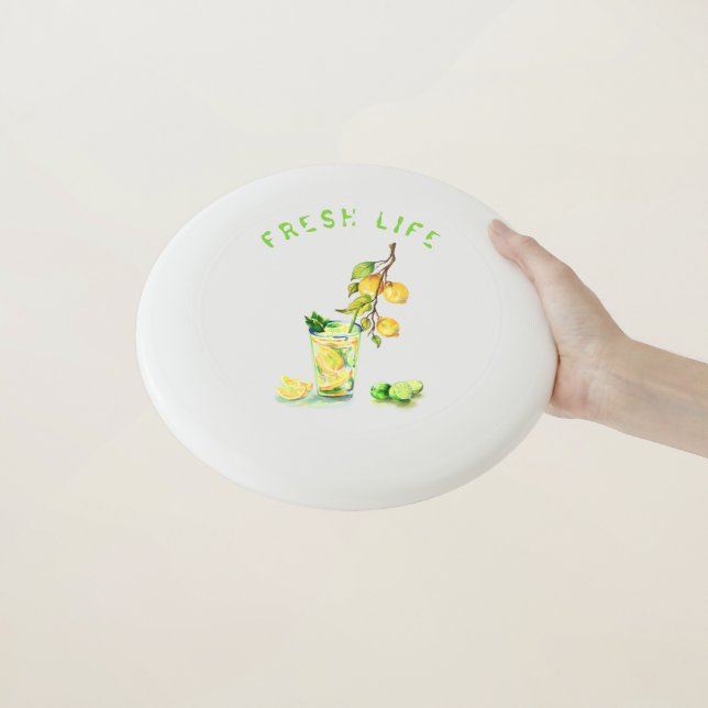 Lemon Juice Cool Drink Summer Party Frisbee (In Hand)
