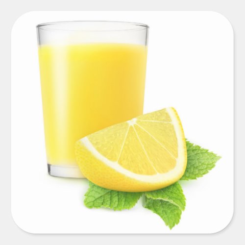 Lemon juice square sticker