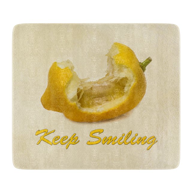 Lemon - Keep Smiling Cutting Board (Front)