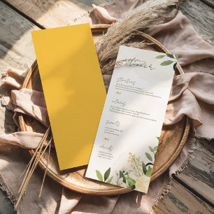 Lemon Kissed Wedding Flat Menu