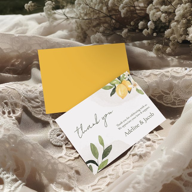 Lemon Kissed Wedding Thank You Card (Creator Uploaded)