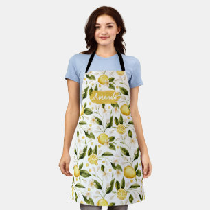 Lemon Kitchen Custom Apron, Heart, Cook Bake BBQ Apron