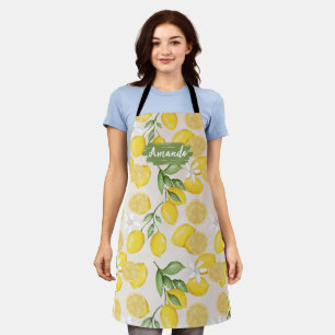Lemon Kitchen Custom Apron, Heart, Cook Bake BBQ Apron