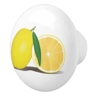 Lemon Kitchen Decor Ceramic Knob