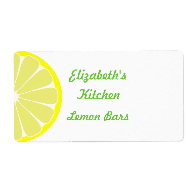 Lemon Kitchen Labels (Front)