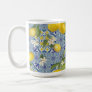 Lemon Leaf Floral Blue and White Vintage Farmhouse Coffee Mug