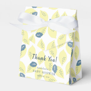 Lemon & Leaf Pattern Baby Shower Gift Box