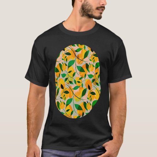 Lemon Leaves and Fruit Designer T-Shirt