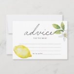 Lemon, Leaves & Floral Advice Card<br><div class="desc">The perfect lemon-themed note card for guests to write down their advice for the bride! You may also customize the recipient of this notecard. For example- 'For the newly weds',  F'or the Mommy-to-be',  'For Shannon',  etc... </div>