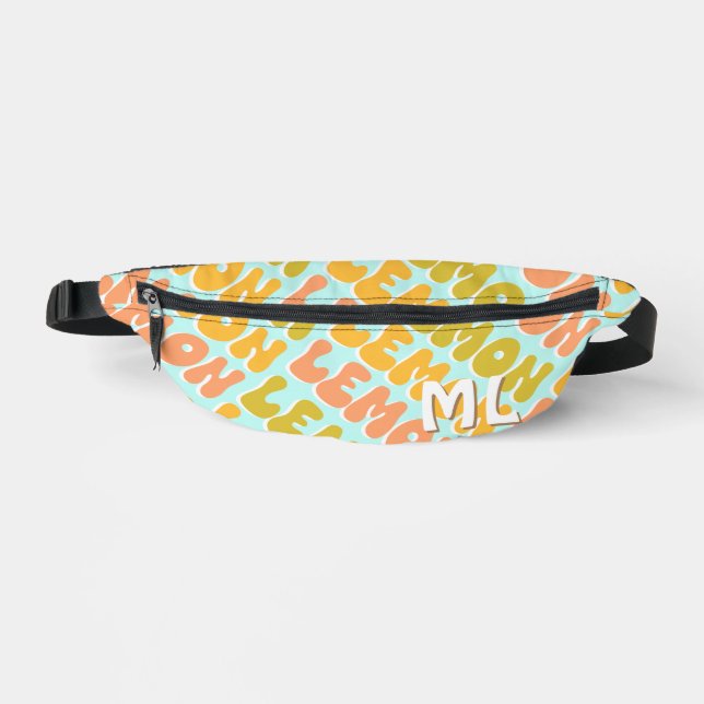Lemon Lemon Lemon Retro Fanny Pack (Front)