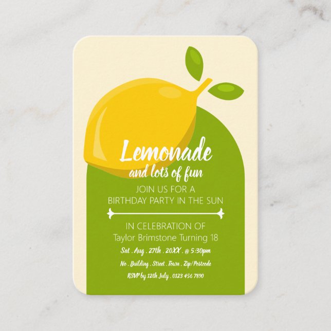 Lemon, Lemonade & Lots of Fun Handout Tickets (Front)