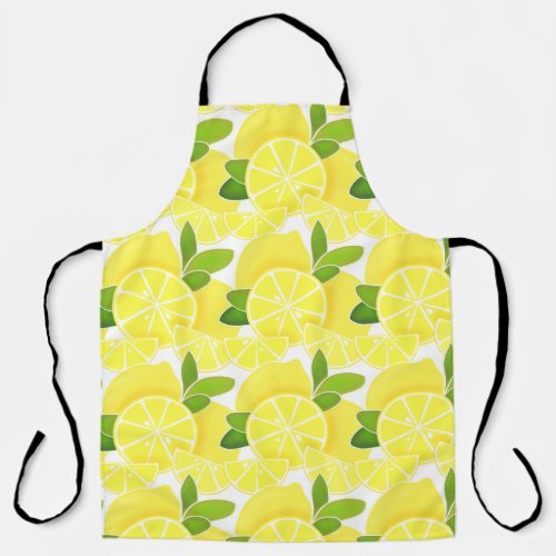 Lemon lemons lemon slices tropical yellow fruit  apron