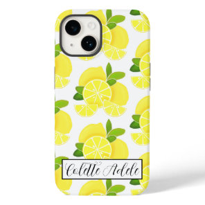 Lemon lemons lemon slices tropical yellow fruit  Case-Mate iPhone 14 case