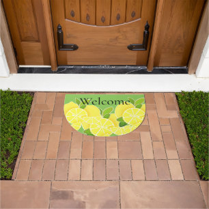 Lemon lemons lemon slices tropical yellow fruit doormat